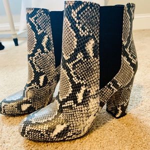 Sam Edelman snakeskin booties